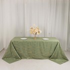 90 x132  Dusty Green Polyester Rectangle Tablecloth With Geometric Pattern Party