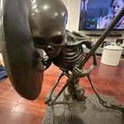 A 7078 Sculpture  skeleton   Bronze  Marble   fonderie Bords De Seine   France  