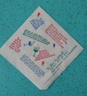 Vintage 1957 Cocktail Napkin Jokes Fancy Owl In Top Hat Kitsch Silly