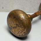 Antique Brass Round Door Knob Set Salvage Metal With Spindle Vintage Hardware