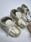 Lot Of Three Vintage Girls Baby Shoes Leather And Other