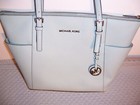 Michael Kors Jet Set Item East West Tote Zip Mk Purse Fair Teal Optic Lknew