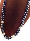 Sterling Silver 925 Bead Balls   Glass Individual Knotted Necklace 004-175