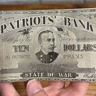Original Spanish American War Patriots Bank Bond Note State Of War Admiral Dewey