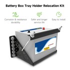 Universal Battery Tray Hold Down Bracket For Group 24 Battery Box Black Steel