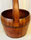 Genuine Late 19th early 20th Antique Chinese Handmade Elm Wood Rice Bucket Nice 
