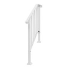 Handrails For Outdoor Steps White Galvanized Iron  Stair Railing For 2-3 Steps