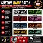 Custom Embroidered Name Patch Personalized Text Tag For Biker Jacket Or Uniforms