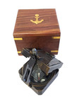 Solid Brass Kelvin   Hughes 1917 Brunton Compass W  Rosewood Display Gift Box