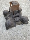 Antique Architectural Salvage 1860s Church Finial Pedestal Newel Post Base 5   x5