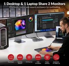 Av Access Usb-c Kvm Switch Docking Station Laptop   Pc Dual Monitor 4k 60hz 65w