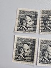 Vintage 1965 Abraham Lincoln 4 Cent Stamps Lot Of 6 Black Circulated