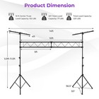 11 5 Ft Portable Lighting Truss System Heavy Duty Metal Pro Audio Dj Light Stand