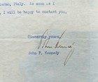 John F  Kennedy President Signed   Autograph Letter Psa Authentic 