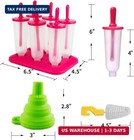 Popsicle Molds 3 Sets Ice Pop Molds Ice Pop Maker With Funnel And Brush  3 Color