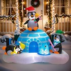 6ft Christmas Inflatables Outdoor Decorations  Cute Inflatable Penguin Outdoor C
