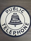 Vintage Public Bell System Telephone Porcelin Sign  pso041179 