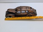 Vintage Cast Iron Car Sculpture Sedan Paperweight Bronze Copper Finish