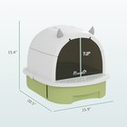 Cat Litter Box  Covered Kitty Litter Box With Lid  Scoop  Green