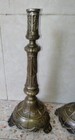 Used Antique B  Henneberg Warszawa 1912 Candlesticks Judaica Shabbat Silver   
