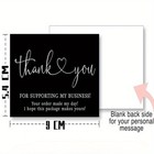 100pcs Elegant Black   White Thank You Cards With Heart Design-3 5 x2 1  Premium