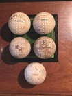 Five Us Tire   Rubber Company Mesh Golf Balls With Multi-markings 1920 s 30 s