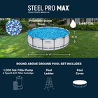 Bestway Steel Pro Max 14  X 42  Above Ground Outdoor Swimming Pool Set  Gray