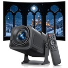 1080p Mini Projector With Wifi   Bluetooth  4k Support  Portable Home Theater  3