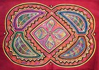 Old Profusely Embroidered   Reverse Appliqued Kuna Guna Mola   boston Primitive 