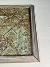 Antique Reclaimed Tin Ceiling Tile Wall Art 27x22 Vintage Shabby Chic Frame