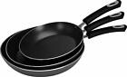 3 Piece Nonstick Frying Pan Induction Bottom 8  9 5  11 Inch Set Utopia Kitchen