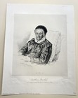 Original Large Antique Mid 19th Century Engraving Astronomer Caroline Herschel