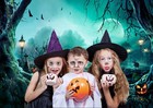 Halloween Cemetery Backdrop 7x5ft     Spooky Haunted Graveyard 7x5ft  Green 