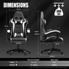 Bigzzia Gaming Chair Office Chair  Ergonomic Game Chair With Height Adjustable 