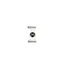 20pcs Beads 4mm Stainless Steel 2mm Hole Dia Bead For Diy Crafts  Black