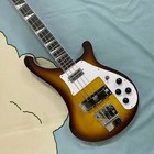 4003 Style Electric Bass Guitar  Sunburst Finish  4 String  Chrome Hardware