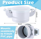 4  White Sewer Cap For Rv Sites campgrounds Odorless Male Sewer Cap Easily Threa