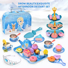 Mini Tea Party Set Princess Afternoon Tea Dessert Frozen Toys Set For Girls 3 