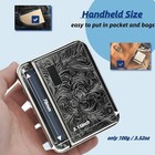 Portable Metal Automatic Cigarette Tobacco Smoking Rolling Box  Random Pattern