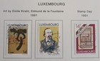 Luxembourg  - 1991 - 92 -  Lot Of Stamps  On Album Page - Used    Mh