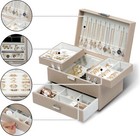 Jewelry Box Organizer  Jewelry Boxes For Women Girls  3 Layers Jewelry Gift Box