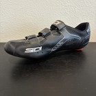 Sidi Black Leather Road Cycling Shoes Sz 46 Millenium 3 Carbon Sole