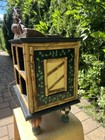 Vtg Peggy Fairfax Herrick 1999 Hand Painted Wooden Cubby Table  Whimsical Decor