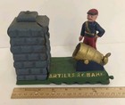 Cast Iron  artillery Bank  Mechanical Coin Bank - Taiwan - Works  