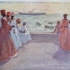 Antique 1905 Print - Arrival Of Royal Mail Steamer - Dominica - West Indies