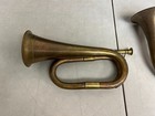 Vintage Copper   Brass Decorative Military Style Bugle   French Horn