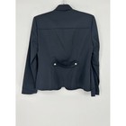 Sharonyoung Black Military Jacket Size 2 Mandarin Collar Dark Academia Goth Chic