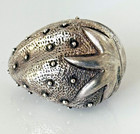 Vintage Mid-century Mexican F  Nava Sterling Silver Designer Strawberry Pill Box