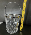 Gorgeous Vintage Cristal D arques France Crystal  Ice Bucket  Silver Handle 