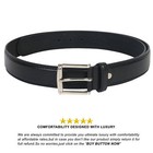 Leatherboss Genuine Leather Men s Stylish Casual Size 60 Jeans Belts  Black
